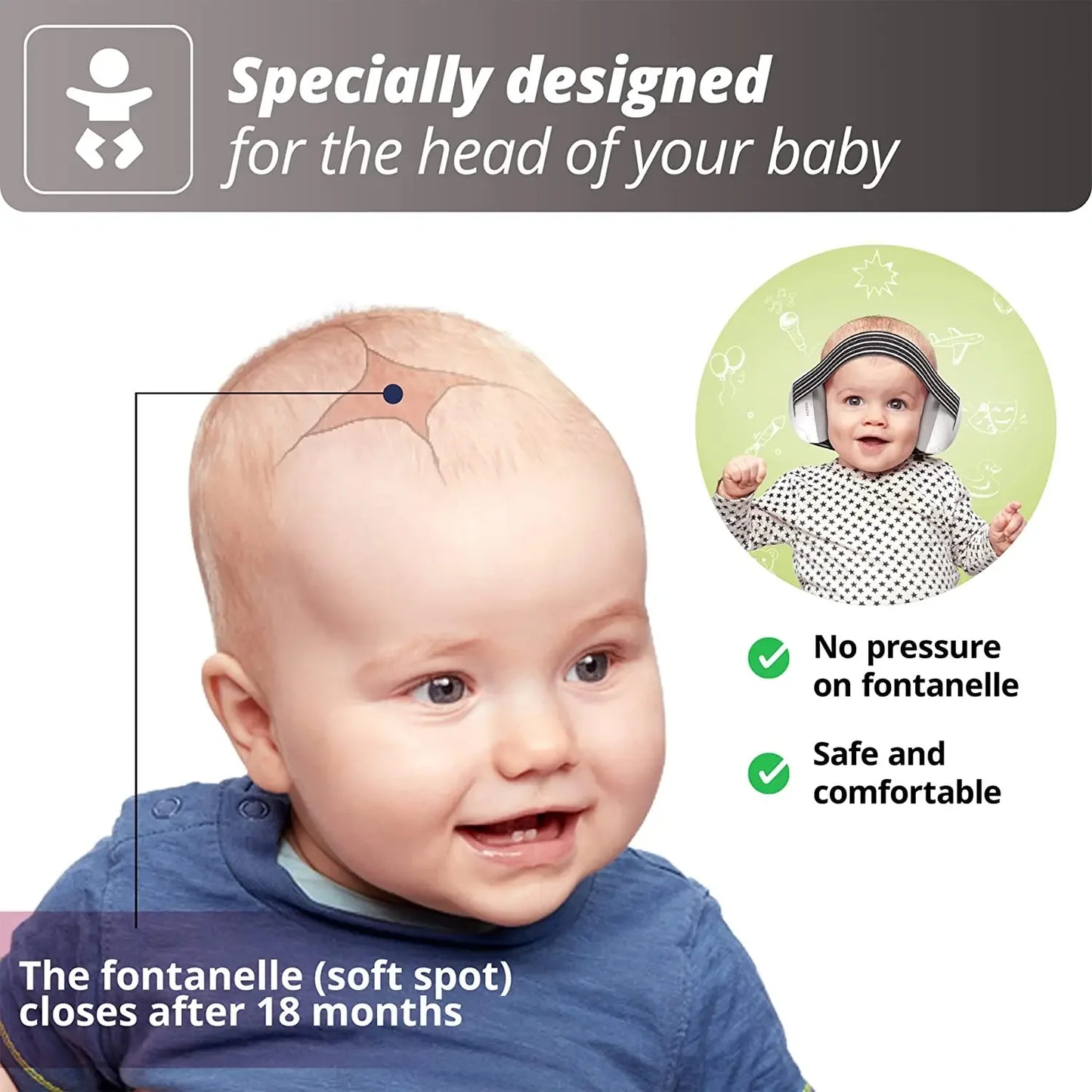 Baby ear protection earmuffs